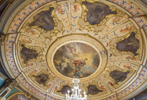 Impressionante Interior Palácio Real Queluz Portugal — Fotografia de Stock