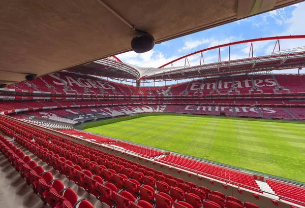 Návštěva Stadionu Estadio Luce Oficiální Hřiště Benfica — Stock fotografie