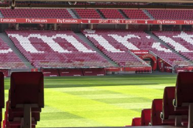 Lisboa, Portekiz - Nisan 2018: Estadio da Luz 'u ziyaret etmek - Fc Benfica' nın resmi oyun alanı