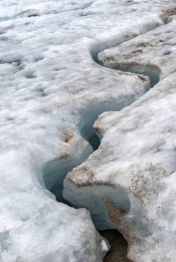 Avusturya Alplerindeki Dachstein buzulunda kar ve buz