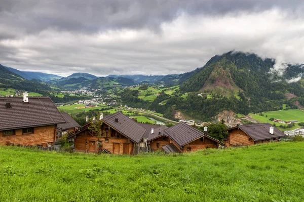 Friedliche Österreichische Landschaft Einem Herbsttag — Stockfoto