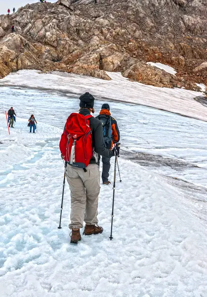 Escursioni Sul Ghiacciaio Del Dachstein Nelle Alpi Austriache — Foto Stock