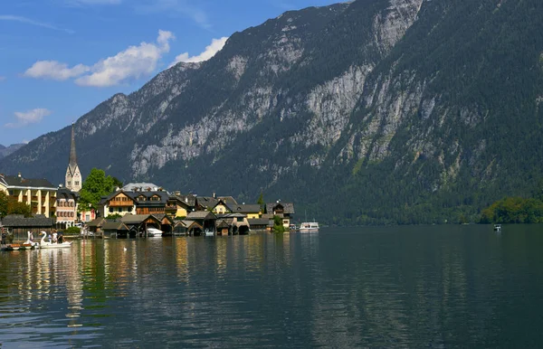 Vistas Lago Ciudad Hallstatt Austria —  Fotos de Stock