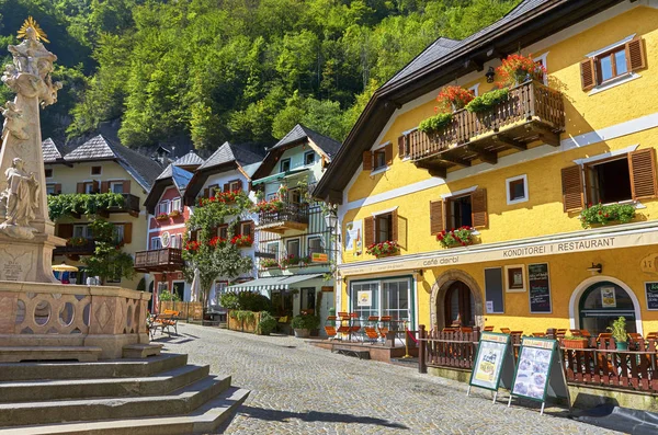 Dans Les Rues Ville Hallstatt Autriche — Photo