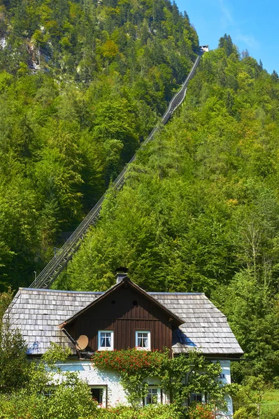 Funicular Nära Hallstatt Sjö Österrike — Stockfoto