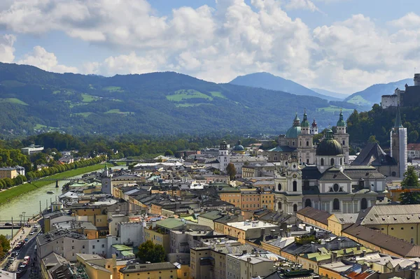 Vista Aérea Sobre Centro Salzburgo —  Fotos de Stock