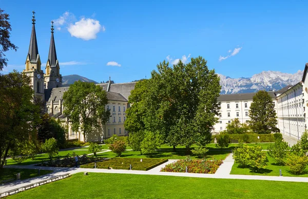 Parkblick Stift Admont Österreich — Stockfoto