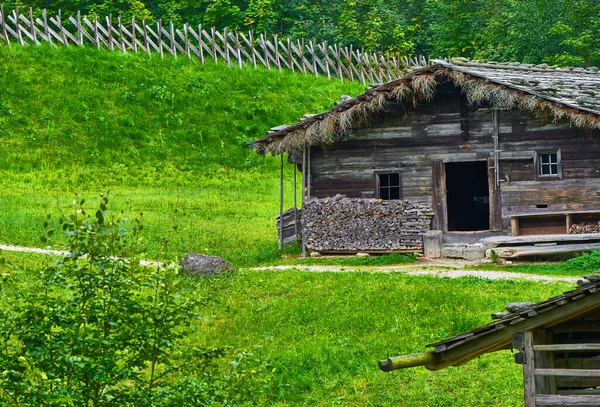 Деревянные Дома Открытым Небом Исторический Музей Сельской Жизни Зальцбургом Австрия — стоковое фото