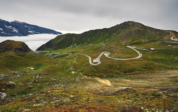 Autumn Landscape Grossglockner Alpine Road Cloudy Day — Photo