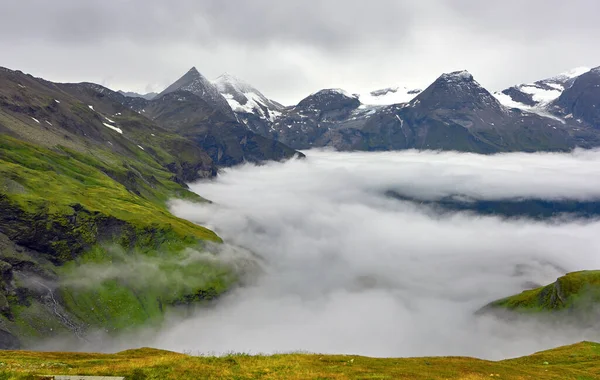 Autumn Landscape Grossglockner Alpine Road Cloudy Day — Foto Stock