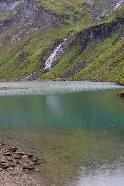Acque Cristalline Del Lago Sulla Strada Alpina Grossglockner Una Giornata — Foto Stock