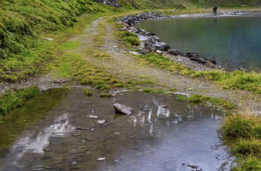 Grossglockner Alp yolunda yağmurlu bir gün