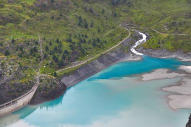 Basins with melting waters from Pasterze Glacier at Grossglockner alpine road