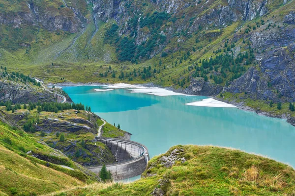 Turkos Smältande Vatten Från Pasterze Glaciär Grossglockner Alpine Road Österrike — Stockfoto
