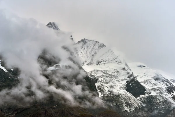 Snöiga Toppar Grossglockner Alpine Road Österrike — Stockfoto