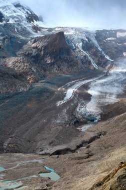 Grossglockner Alp yolunda Pasterze buzulu manzarası, Avusturya