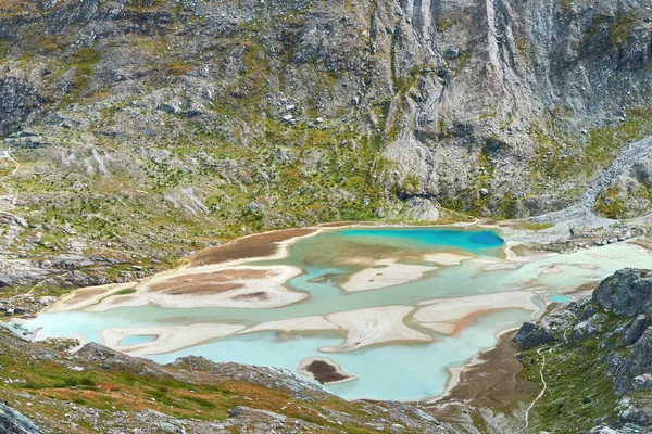 Smältande Vatten Pasterze Glaciär Grossglockner Alpin Väg — Stockfoto