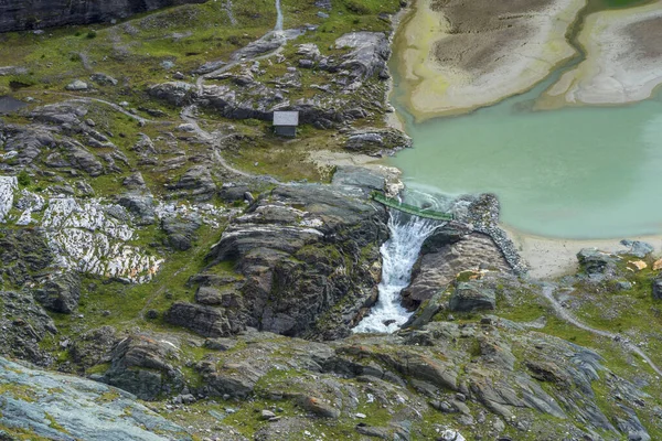 Grossglockner Alp Yolu Ndaki Pasterze Buzulunun Eriyen Suları — Stok fotoğraf