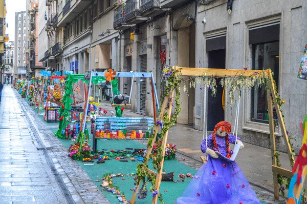 Girona Çiçek Festivali Temps Flors Spanya 2019 — Stok fotoğraf