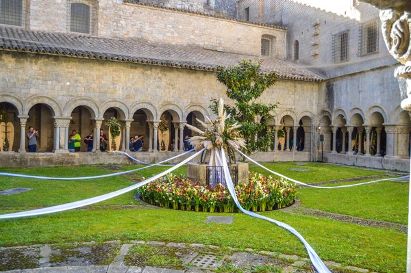 Festival Dei Fiori Girona Temps Flors Spagna 2019 — Foto Stock