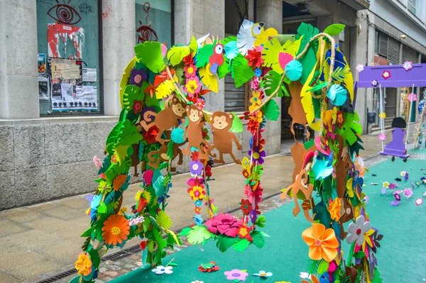 Blumenfest Girona Temps Flors Spanien 2019 — Stockfoto