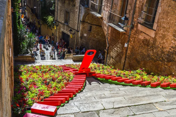 Festival Las Flores Girona Temps Flors España 2019 Imágenes de stock libres de derechos