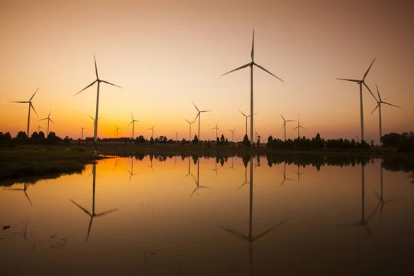 wind turbine sunset background ecosystem vintage