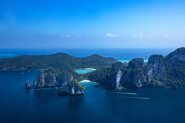 Nang Luftaufnahme Krabi Berühmtesten Strände Phra Nang Beach Railey West — Stockfoto