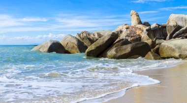 Panorama Hin Ta Hin Ya - Büyükbaba ve büyükanne Rock Koh Samui adasında, Tayland 