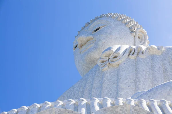 Den Största Vita Heliga Buddha Phuket Thailand Big Buddha Makro — Stockfoto