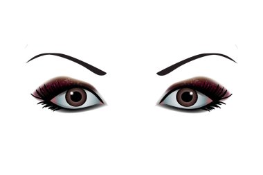 Makyajlı güzel kadın gözleri