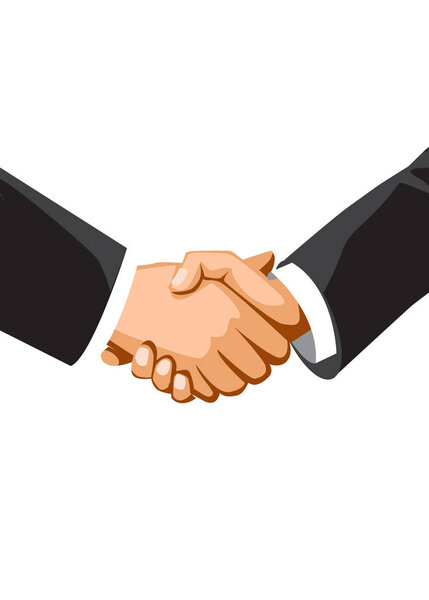 Handshake of business people. Vector illustration concept.