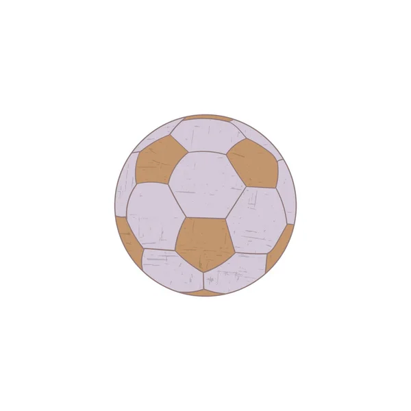 Pelota de fútbol. Ilustración vectorial aislada sobre fondo blanco . — Vector de stock