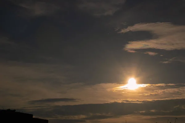 Herfst Heldere Hemel Voor Zonsondergang — Stockfoto