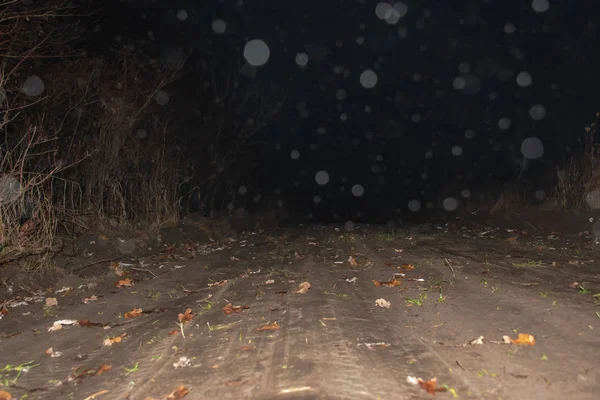 Sonbahar Yağmurunda Gece Yolu — Stok fotoğraf