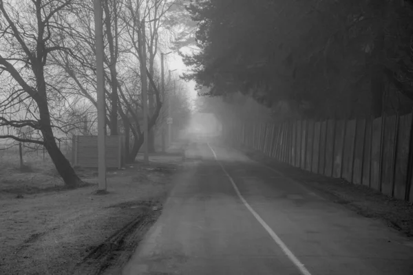 Дорога Тумані Біля Бази Вервольф — стокове фото