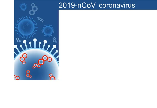 Epidemia Coronavirus Coronavirusurile Fond Gripal Coronavirus 2019 Ncov Risc Sănătate — Vector de stoc