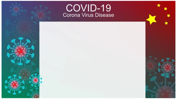 Antecedentes de la gripe por Coronavirus COVID-19 y coronavirus. Coronavirus 2019-nCoV. Riesgo médico pandémico, inmunología, virología, concepto epidemiológico . — Vector de stock