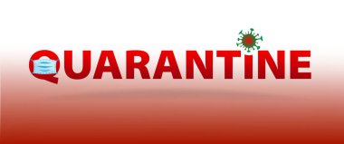 Coronavirus COVID-19 karantina bölgesi. Polonya 'da evinde kal. COVID-19 Corona virüsünün yayılmasını önlemek için karantina kampanyası.