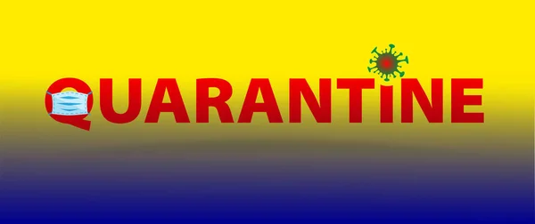 Coronavirus COVID-19 karantina bölgesi. Ukrayna 'da evinde kal. COVID-19 Corona virüsünün yayılmasını önlemek için karantina kampanyası.