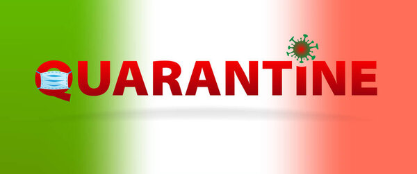 Coronavirus COVID-19 quarantine lockdown country. Stay at home in Italy. Quarantine campaign to prevent spread of COVID-19 Corona virus outbreak.