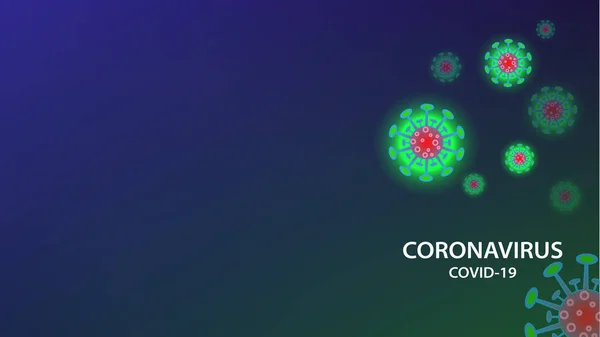 Penyakit Coronavirus Covid Dan Coronavirus Influenza Background Coronavirus 2019 Ncov - Stok Vektor