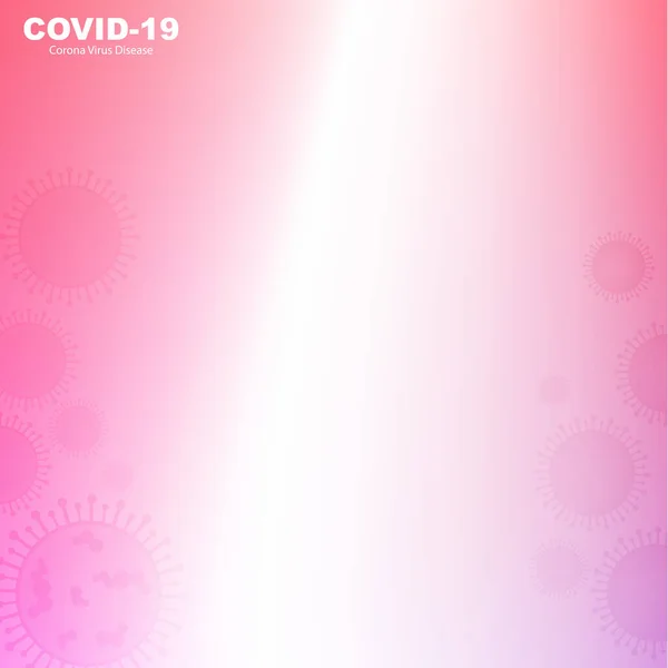 Coronavirus Covid 2019 Ncov Outbreak Influenza Light Pink Background Pandemic — Stock Vector