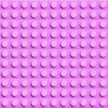 Mükemmel vektör arka plan closeup plastik parlak inşaat blok. Pembe. Pembe plastik inşaat plaka. tuğla binadan 3d vektör arka plan. Lego arka plan