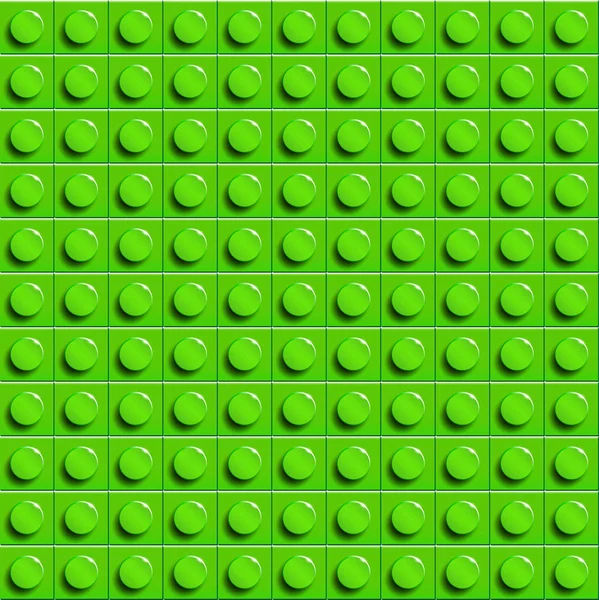Mükemmel vektör arka plan closeup plastik parlak inşaat blok. Yeşil. Yeşil plastik inşaat plaka. tuğla binadan 3d vektör arka plan. Lego arka plan