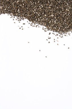 chia tohumları beyaz arkaplanda izole
