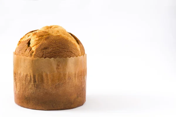 Beyaz arka plan üzerinde izole Noel kek panettone — Stok fotoğraf