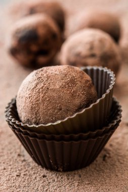 lezzetli çikolata truffles
