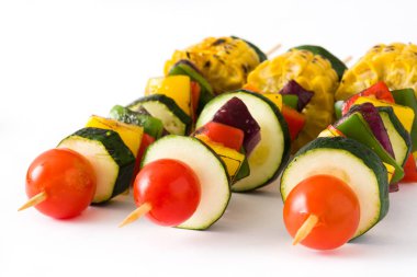 İzole meyve şişleri