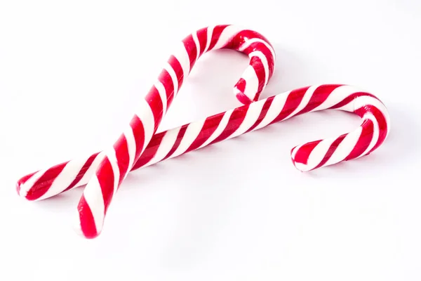 Candy canes isolated on white background — Stock Photo, Image